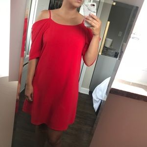PPLA Off the Shoulder Shift Dress
